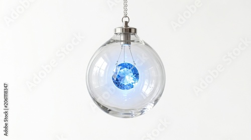 silver christmas ball on white background
