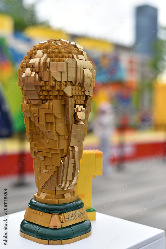 Naklejka premium Lego cup. FIFA cup. Football