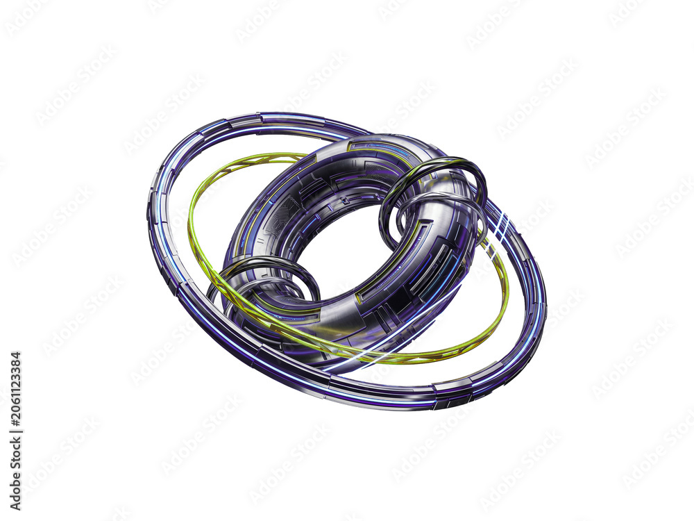 Fototapeta premium Futuristic cyber ring structure