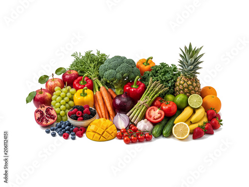 Fresh organic produce display