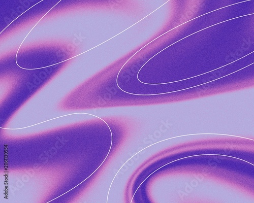 Vibrant purple gradient background with blurred noise and curved white lines.