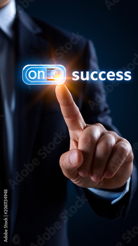 Success Toggle: A businessm...