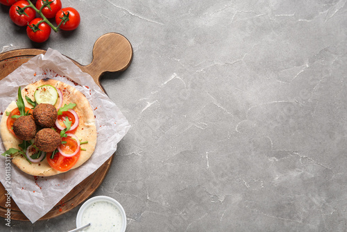 Wooden board of delicious p...