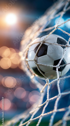 Goal scored: A soccer ball ...