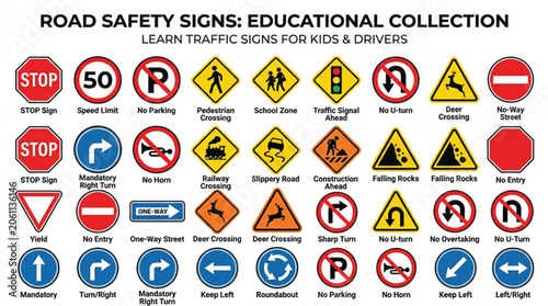 road signs set
