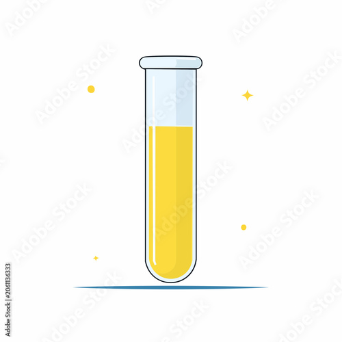 Test Tube with Yellow Liquid
