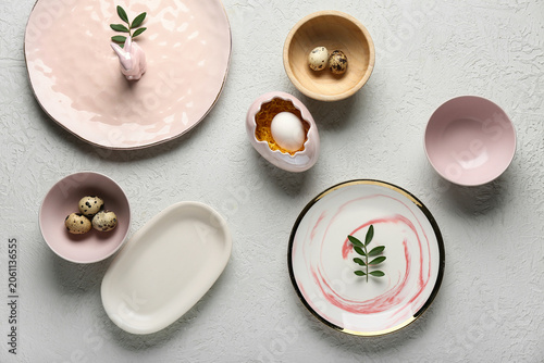 Different clean plates with...