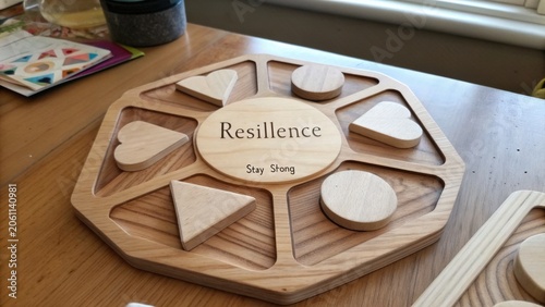 Wooden Educational Toy for Kids Promoting Resilience, Stigmas, Strength, and Positive Learning in Child Development