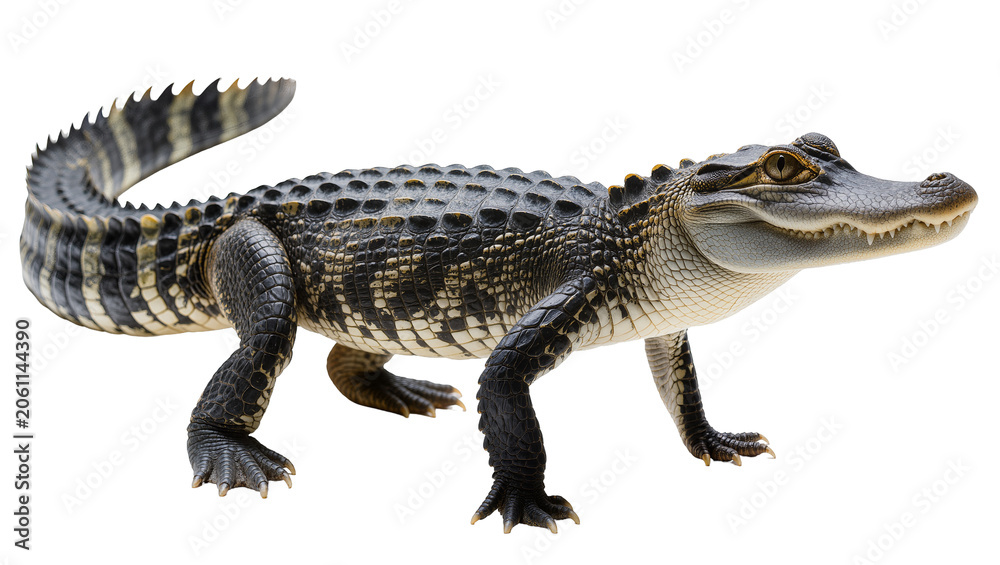 Fototapeta premium Young American Alligator Reptile Standing