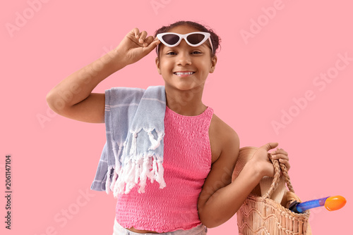 Happy African-American girl...