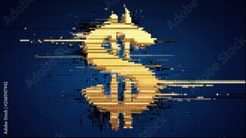 US Dollar Currency Symbol Geometric Illustration