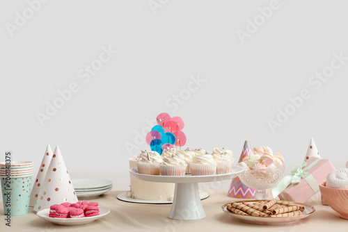 Table with different sweets...