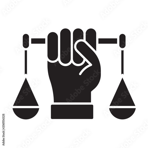 Human Right Vector Glyph Icon Design