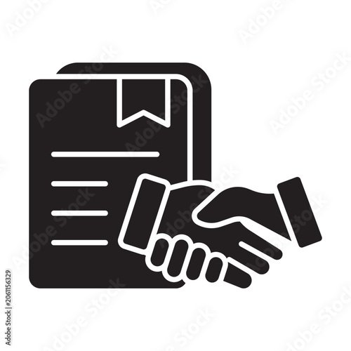Agreement Vector Glyph Icon Design