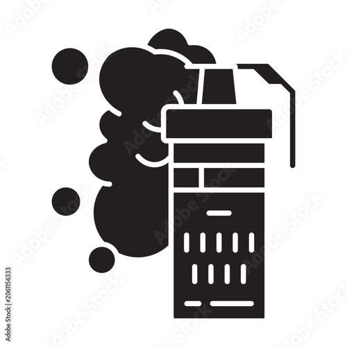 Tear Gas Vector Glyph Icon Design
