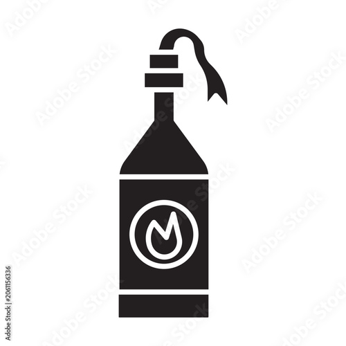 Molotov Vector Glyph Icon Design