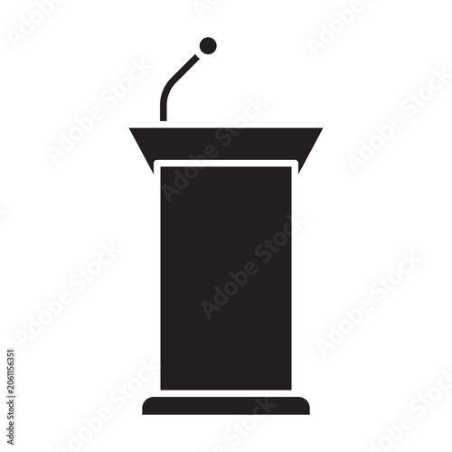 Tribune Vector Glyph Icon Design