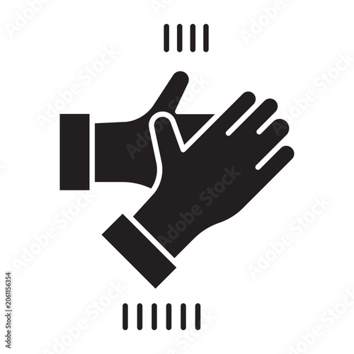 Applause Vector Glyph Icon Design
