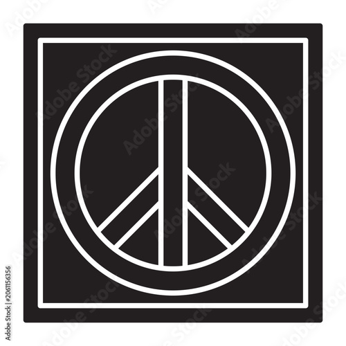 Peace Vector Glyph Icon Design