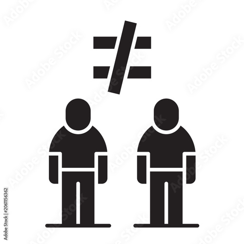 No Racism Vector Glyph Icon Design