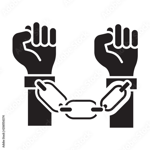 Slave Vector Glyph Icon Design