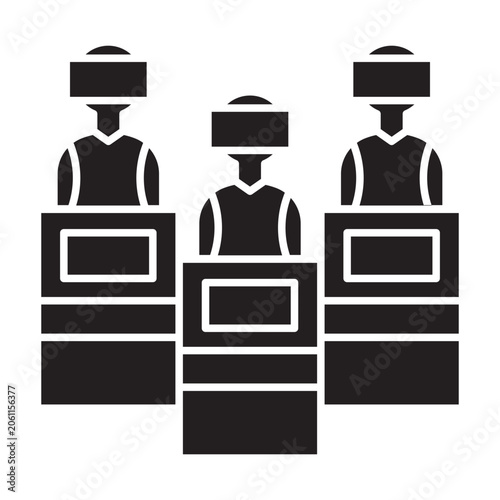 Riot Police Vector Glyph Icon Design