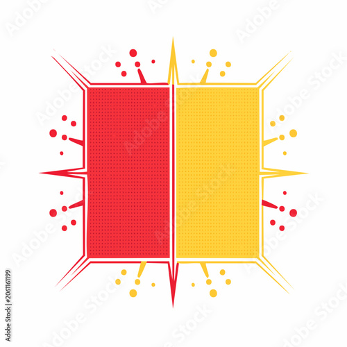 Abstract Comic Book Style Versus Background