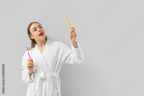 Beautiful young woman with ...
