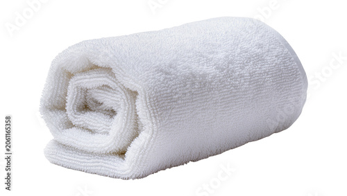Cuadro en lienzo Rolled white terry cloth towel