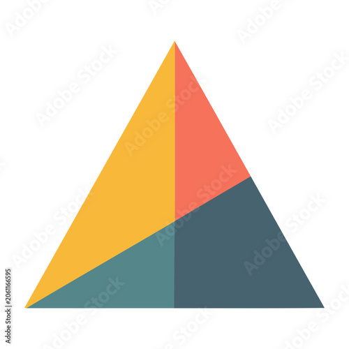 Rainbow gradient triangle flat design