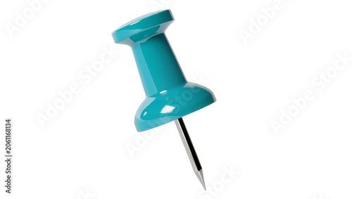 Quadro su tela Turquoise pushpin with metal pin