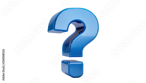 Photos Glossy blue question mark symbol