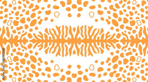Valokuva Abstract Organic Pattern With Spotted And Wavy Elements, Vector Illustration
