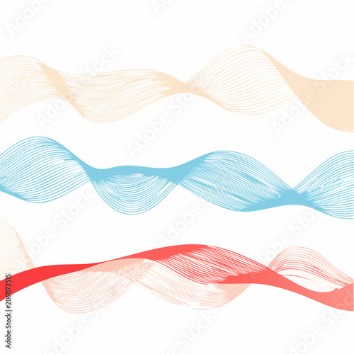 Abstract Wavy Lines Background