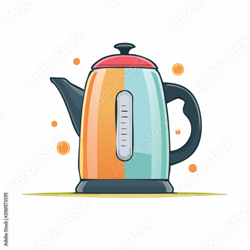 Colorful Electric Kettle Illustration