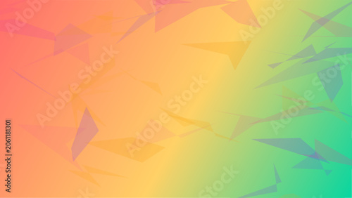 Quadro su tela Abstract gradient background with scattered geometric triangles