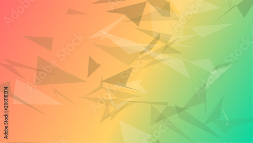 Fotografie Abstract gradient background with scattered geometric triangles