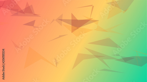 Foto Abstract gradient background with scattered geometric triangles