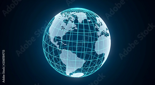 Globe Earth Map Grid Lines.