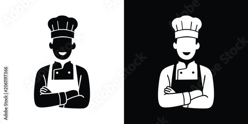 Chef Mascot Cooking Professional Icon Vector