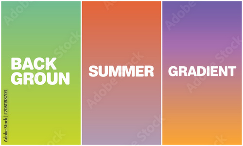 Schilderij op canvas Vibrant summer gradient background featuring vertical colorful panels with soft lighting for an uplifting energetic mood