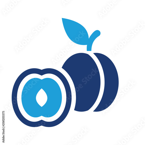 Bild auf Leinwand Apricot icon