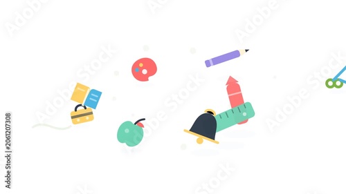 Back to School Scene 025 Art Class Preparation Classroom Rhythm Flat Animation