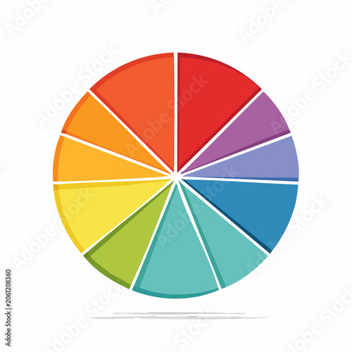 Colorful Pie Chart with Segments