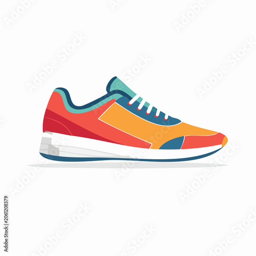 Colorful Running Shoe Illustration