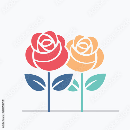 Stylized Roses Icon