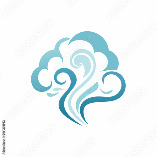 Abstract Swirls of Blue Water and Air