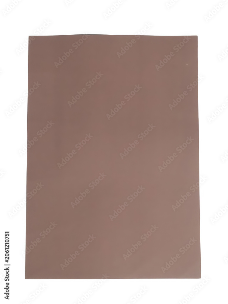 Naklejka premium Blank brown rectangular paper sheet isolated on white background png