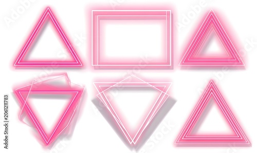 Glowing Neon Squares Background