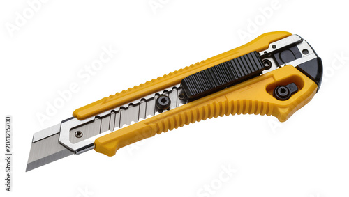 Quadro su tela Yellow utility knife with retractable blade and black grip